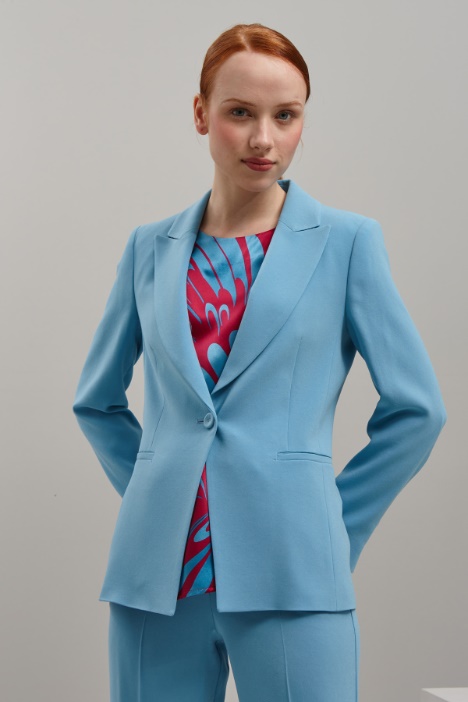 Blazer monopetto in cady - Fashion Market