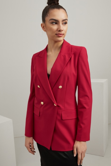 Blazer doppiopetto in viscosa - Fashion Market