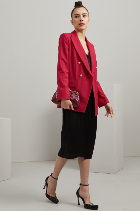 Blazer doppiopetto in viscosa - Fashion Market