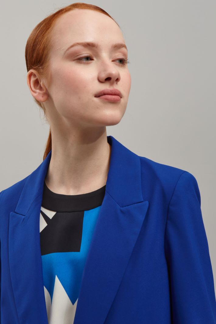 Blazer in viscosa stretch - BLUETTE - Fashion Market - 3