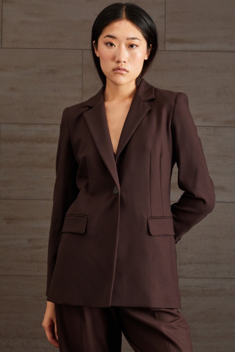 Blazer in lana stretch - Fashion Market