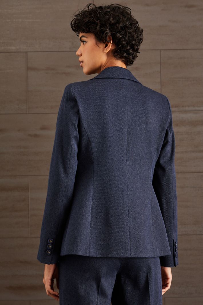 Blazer in cotone - BLU DENIM - Fashion Market - 4