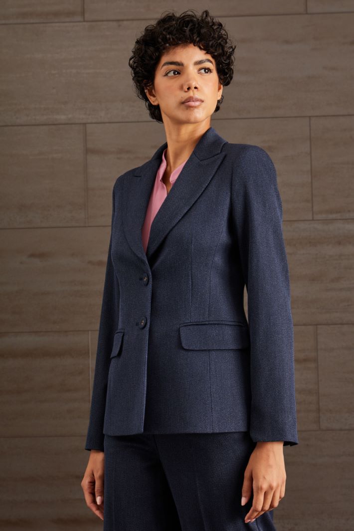 Blazer in cotone - BLU DENIM - Fashion Market - 2