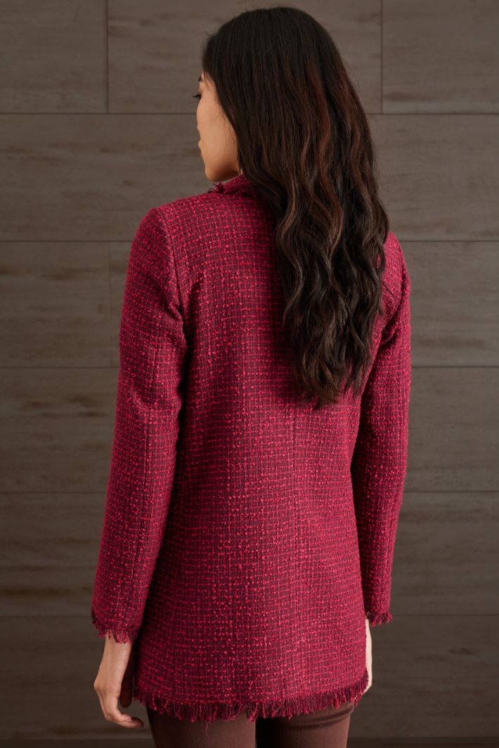 Blazer in tweed - VIOLA FUCSIA - Fashion Market - 4