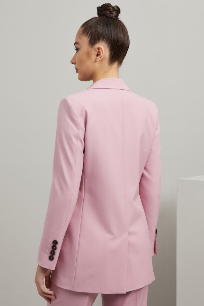 Blazer monopetto in viscosa - ROSA - Fashion Market - 4