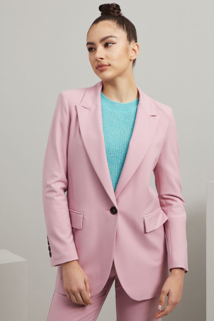 Blazer monopetto in viscosa - ROSA - Fashion Market - 2