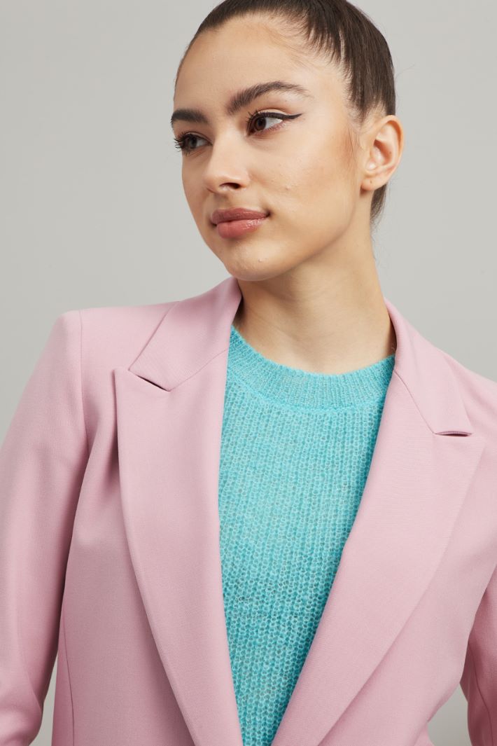 Blazer monopetto in viscosa - ROSA - Fashion Market - 3