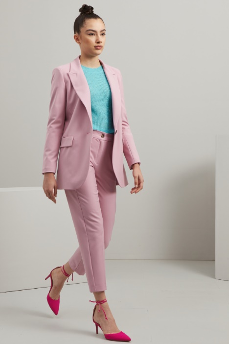 Blazer monopetto in viscosa - Fashion Market