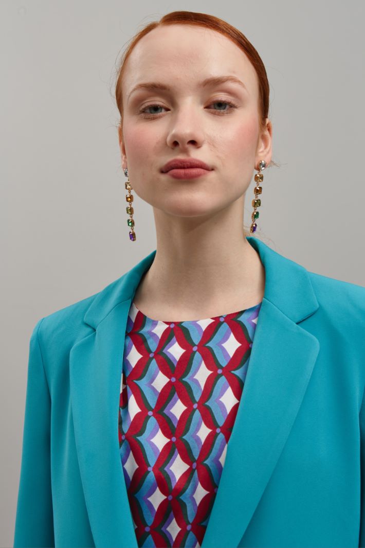 Blazer monopetto - TURCHESE - Fashion Market - 3