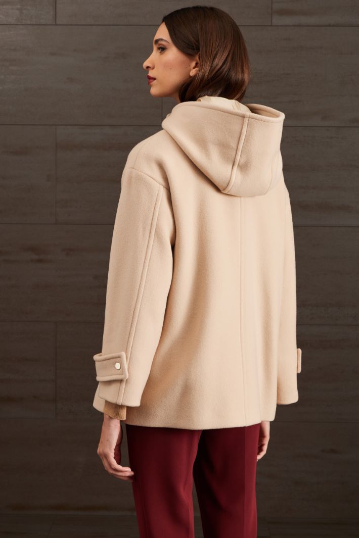 Caban con cappuccio - BEIGE - Fashion Market - 4