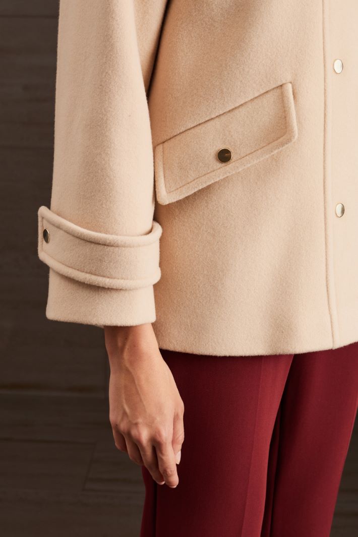 Caban con cappuccio - BEIGE - Fashion Market - 3