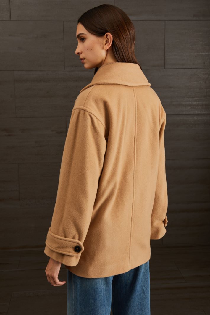 Caban in drap di lana - CAMMELLO - Fashion Market - 4