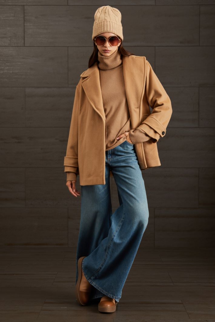Caban in drap di lana - CAMMELLO - Fashion Market