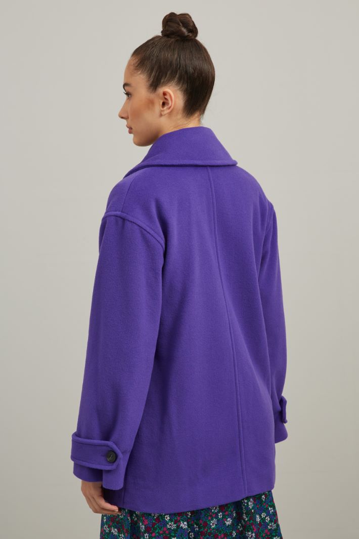 Caban in drap di lana - VIOLA - Fashion Market - 4