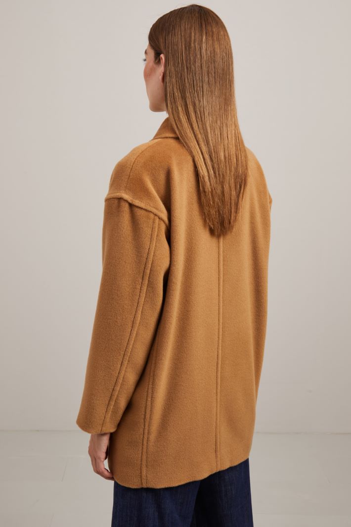 Cappotto in beaver di lana - CAMMELLO - Fashion Market - 4