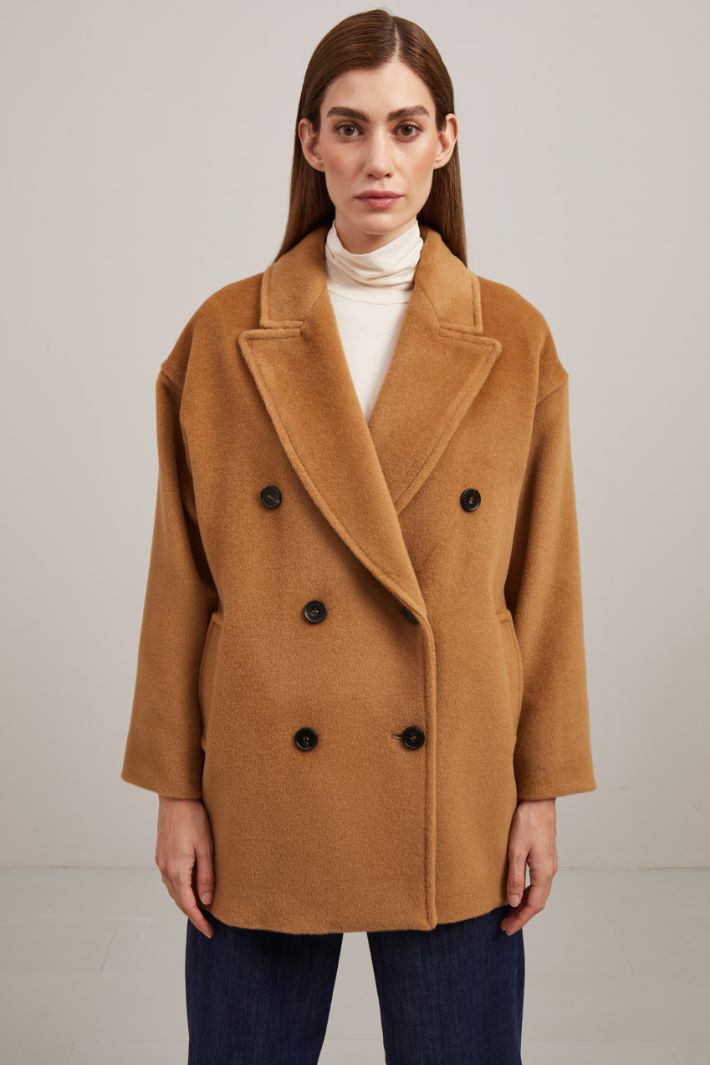 Cappotto in beaver di lana - CAMMELLO - Fashion Market - 2