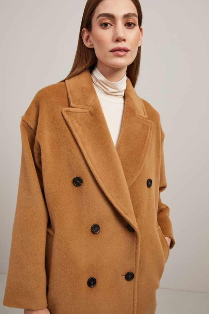 Cappotto in beaver di lana - CAMMELLO - Fashion Market - 3