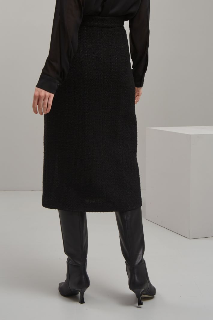 Gonna in tweed - NERO ORO - Fashion Market - 4