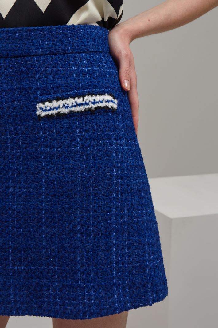 Minigonna in tweed - BLUETTE BIANCO - Fashion Market - 3