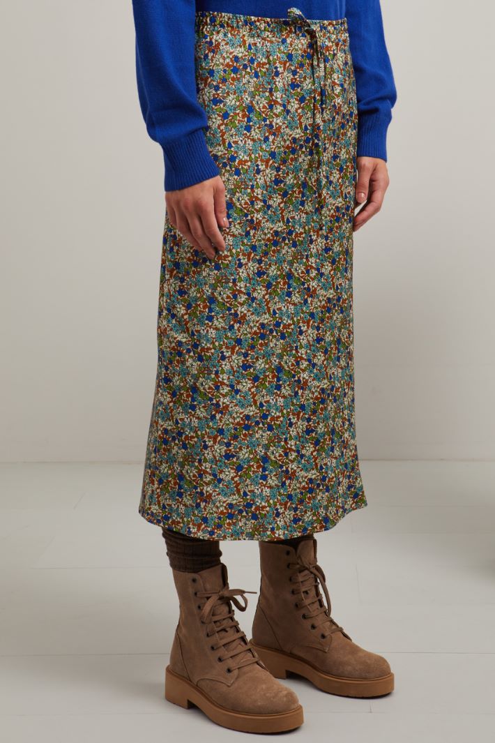 Gonna stampata - BLUETTE VERDE AZZURRO - Fashion Market - 2