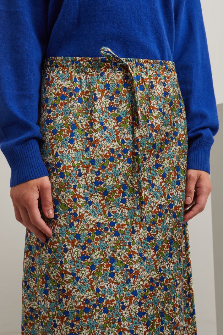 Gonna stampata - BLUETTE VERDE AZZURRO - Fashion Market - 3