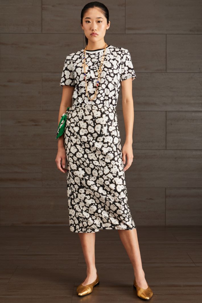 Gonna a portafoglio - AVORIO NERO BEIGE - Fashion Market