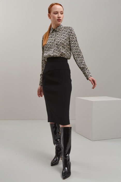 Gonna aderente in cady - Fashion Market