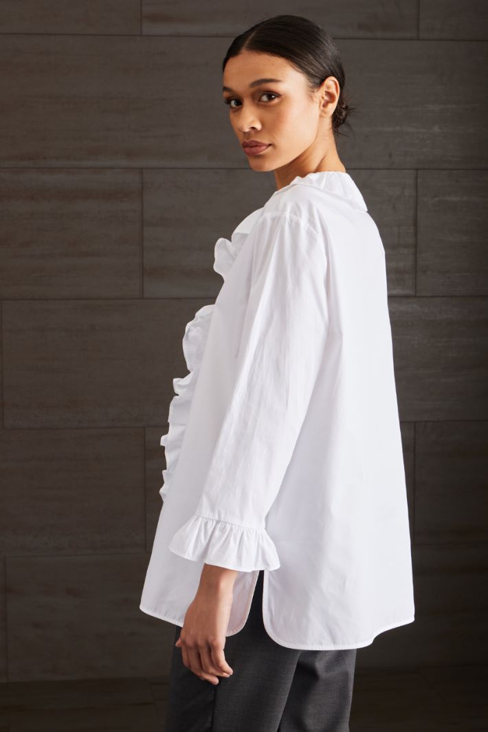 Camicia con rouches - BIANCO - Fashion Market - 4