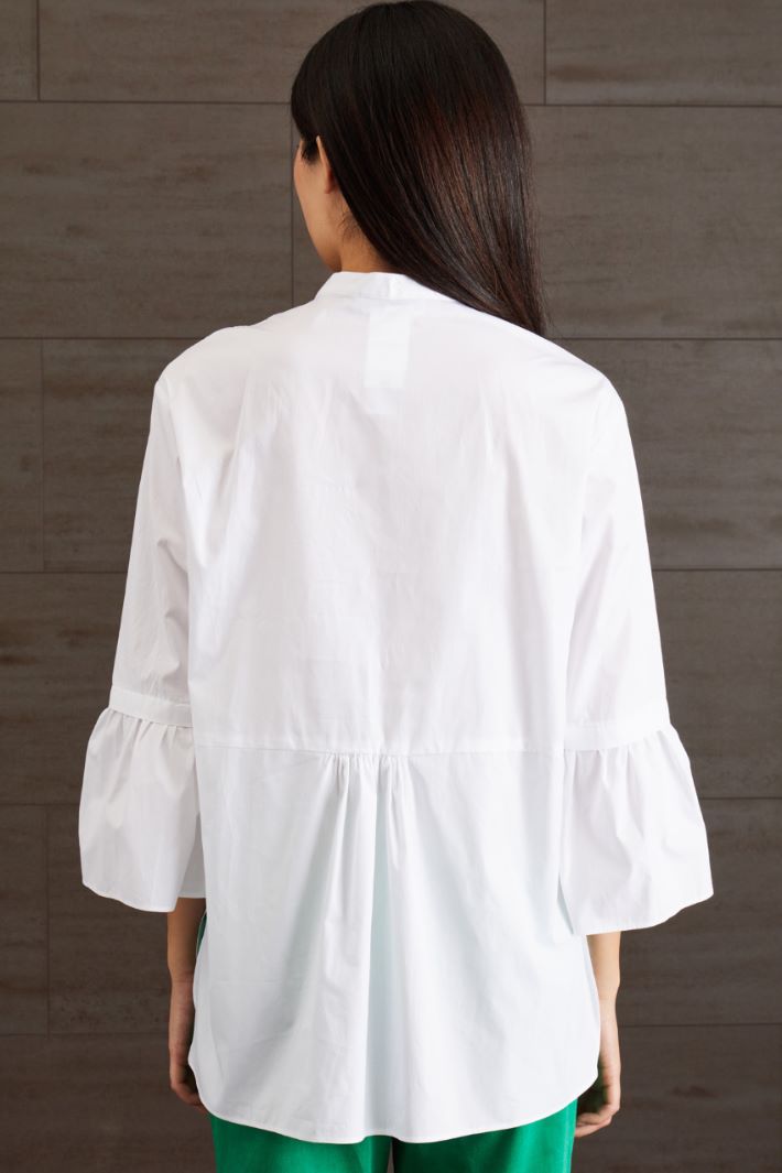 Casacca in puro cotone - BIANCO - Fashion Market - 4