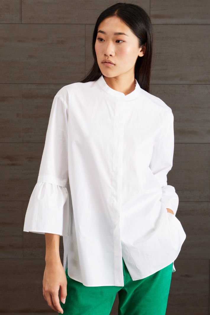 Casacca in puro cotone - BIANCO - Fashion Market - 2