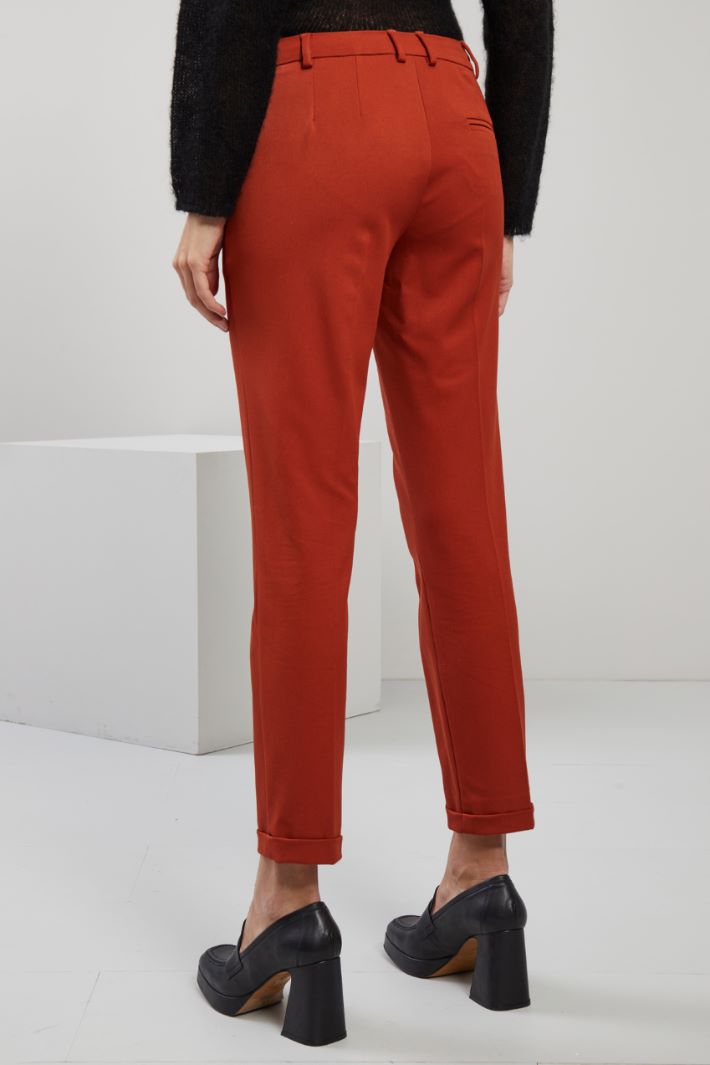 Pantaloni a sigaretta - MATTONE - Fashion Market - 4