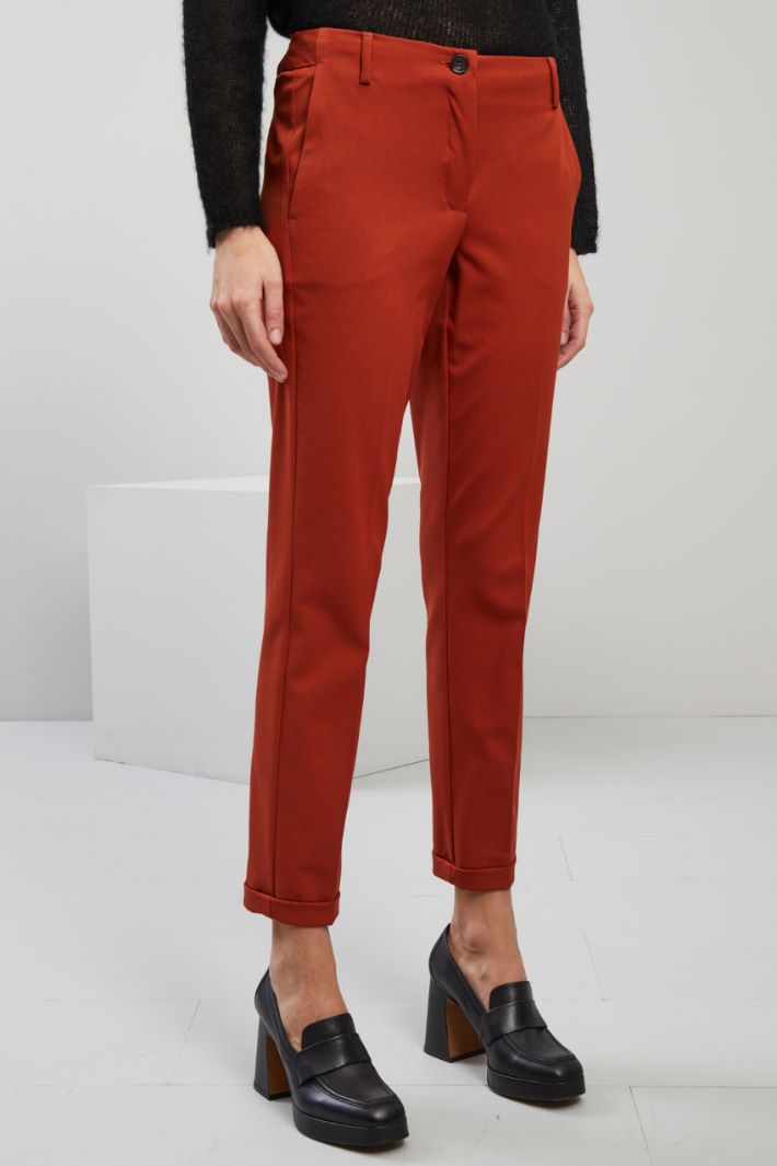 Pantaloni a sigaretta - MATTONE - Fashion Market - 2