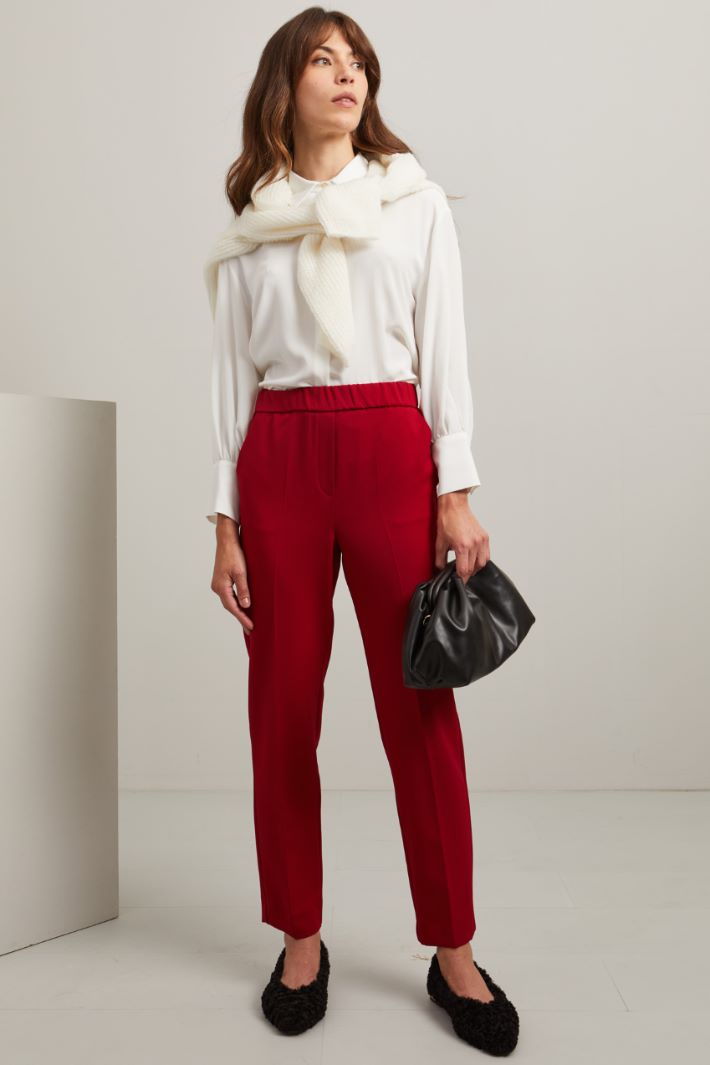 Pantaloni a sigaretta - ROSSO - Fashion Market