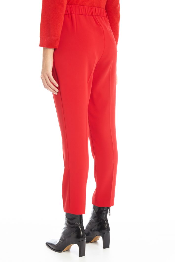 Pantaloni in enver satin - ROSSO - Fashion Market - 2
