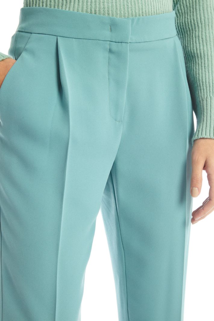 Pantaloni in enver satin - VERDE ACQUA - Fashion Market - 3