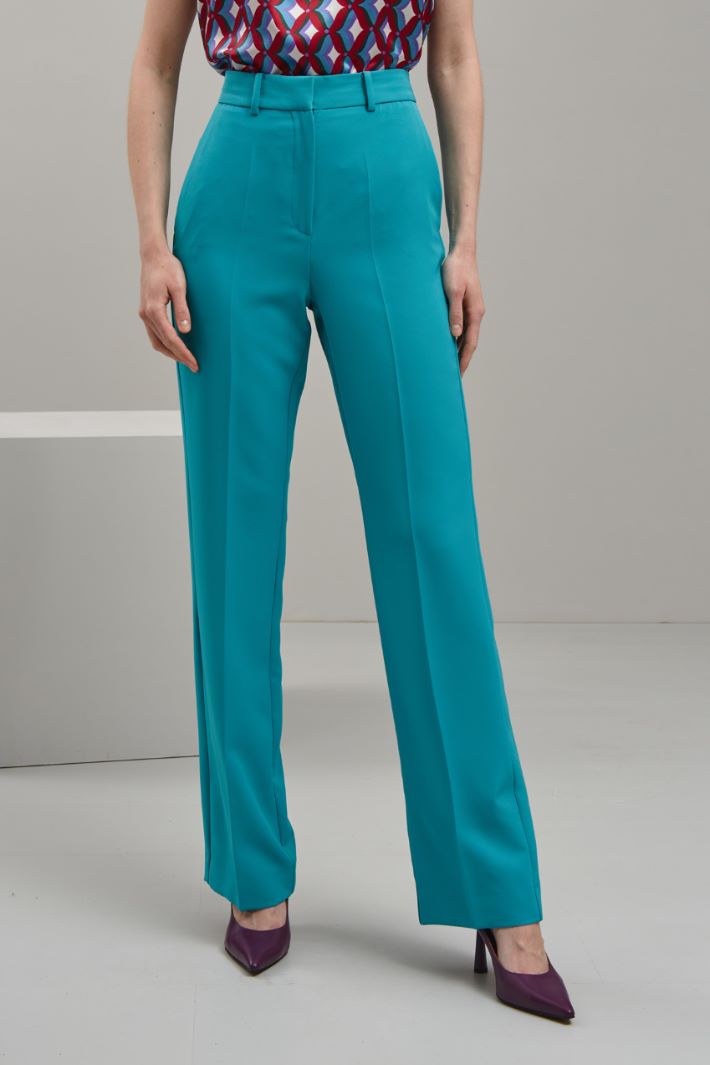 Pantaloni in cady - TURCHESE - Fashion Market - 2