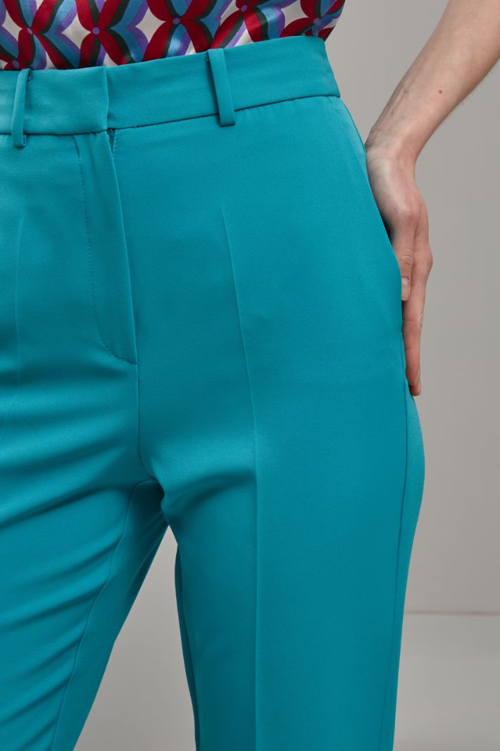 Pantaloni in cady - TURCHESE - Fashion Market - 3