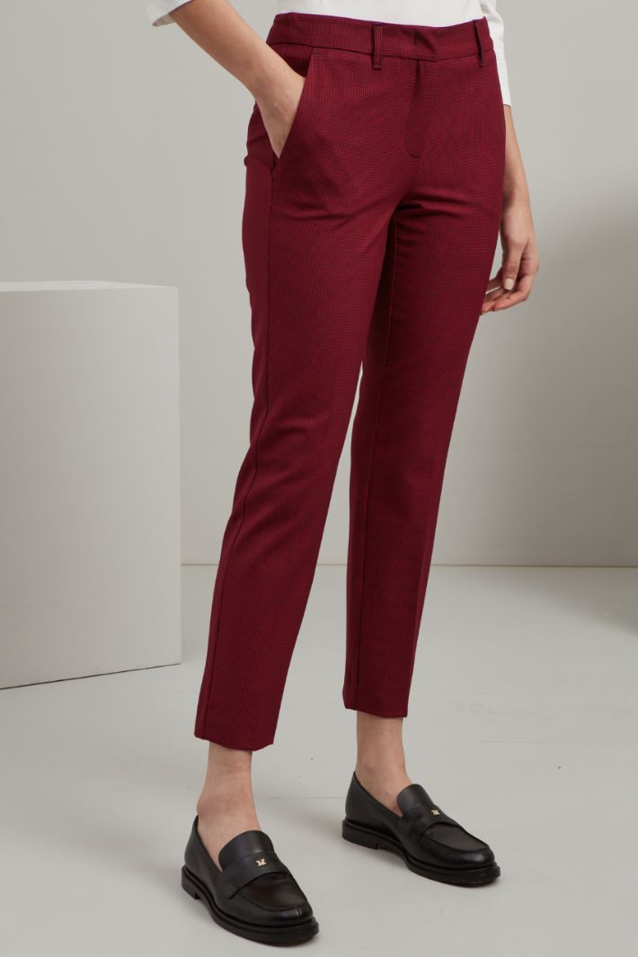 Pantaloni dritti - ROSSO NERO - Fashion Market - 2