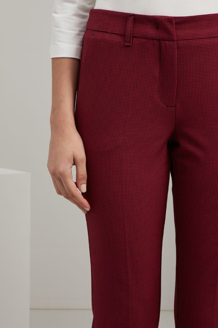 Pantaloni dritti - ROSSO NERO - Fashion Market - 3