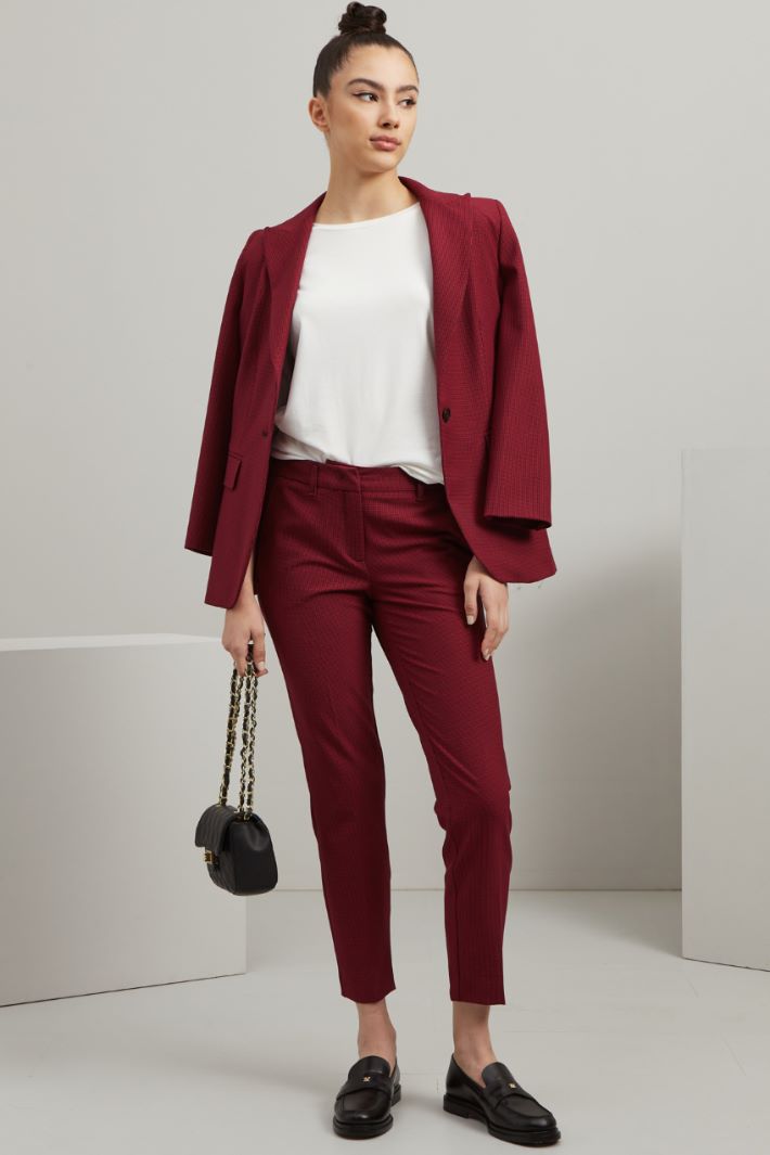 Pantaloni dritti - ROSSO NERO - Fashion Market