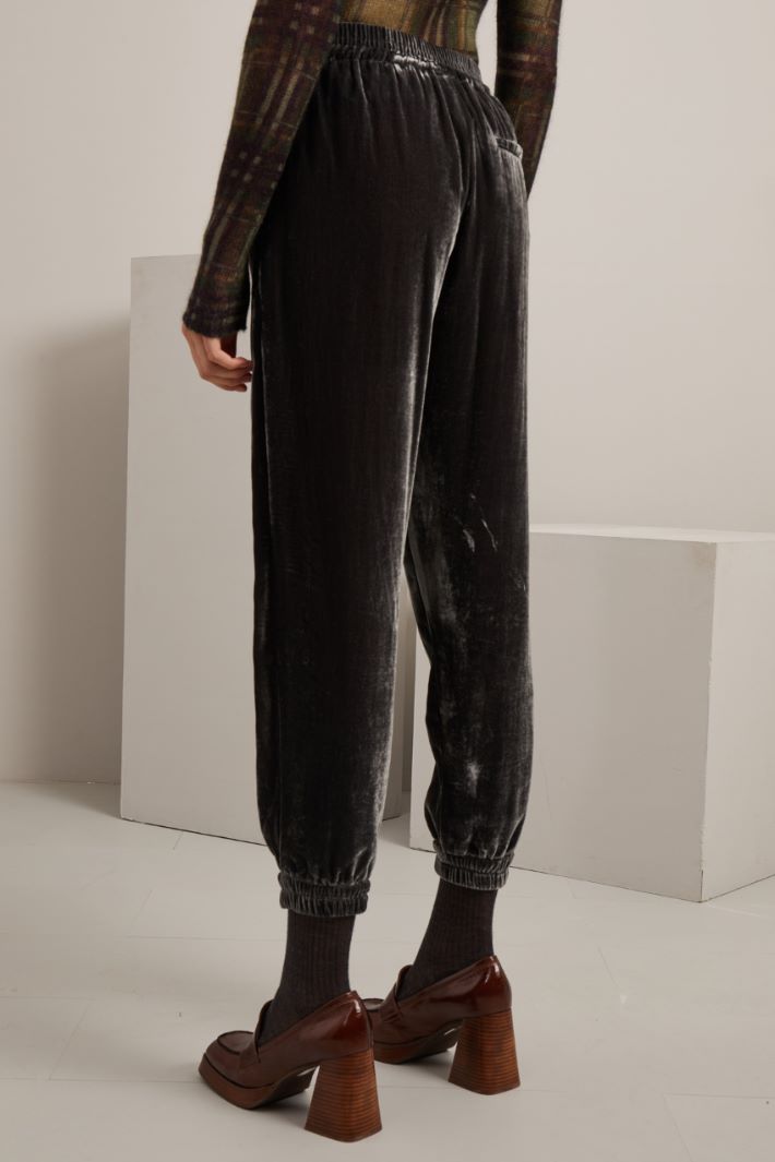Pantaloni  jogger in ciniglia - ANTRACITE - Fashion Market - 4