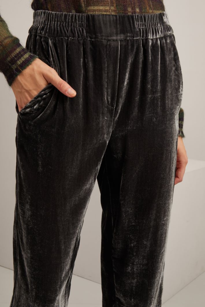 Pantaloni  jogger in ciniglia - ANTRACITE - Fashion Market - 3