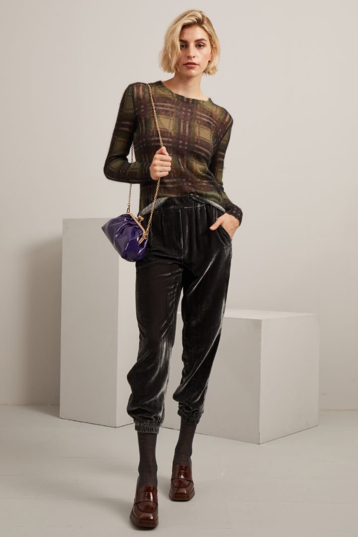 Pantaloni  jogger in ciniglia - ANTRACITE - Fashion Market