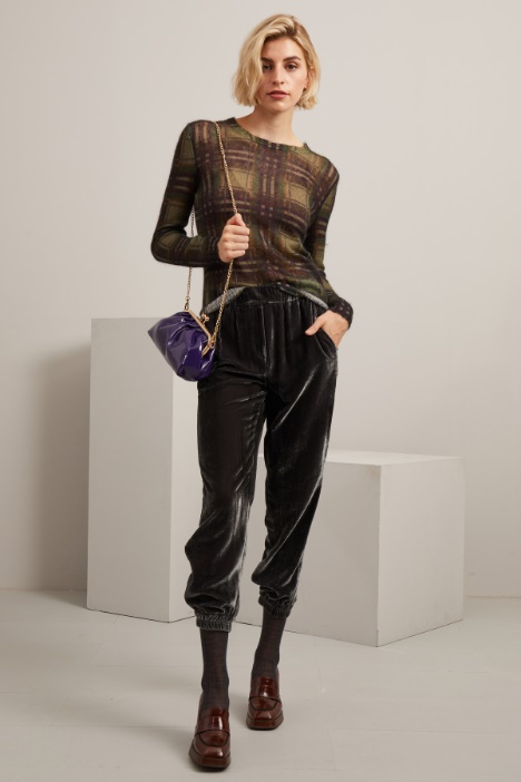 Pantaloni  jogger in ciniglia - Fashion Market