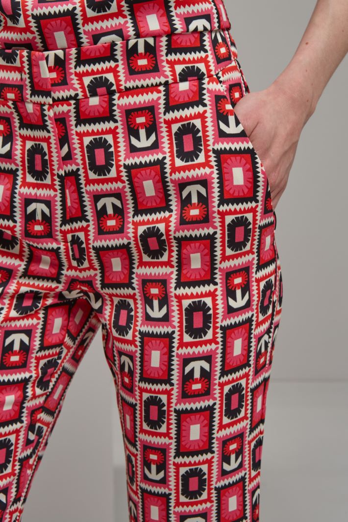 Pantaloni flare  - ROSSO BIANCO ROSA - Fashion Market - 3