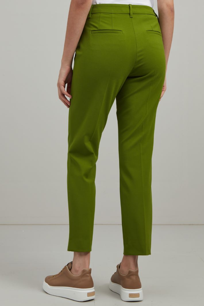 Pantaloni carrot in cady - VERDE PISTACCHIO - Fashion Market - 4