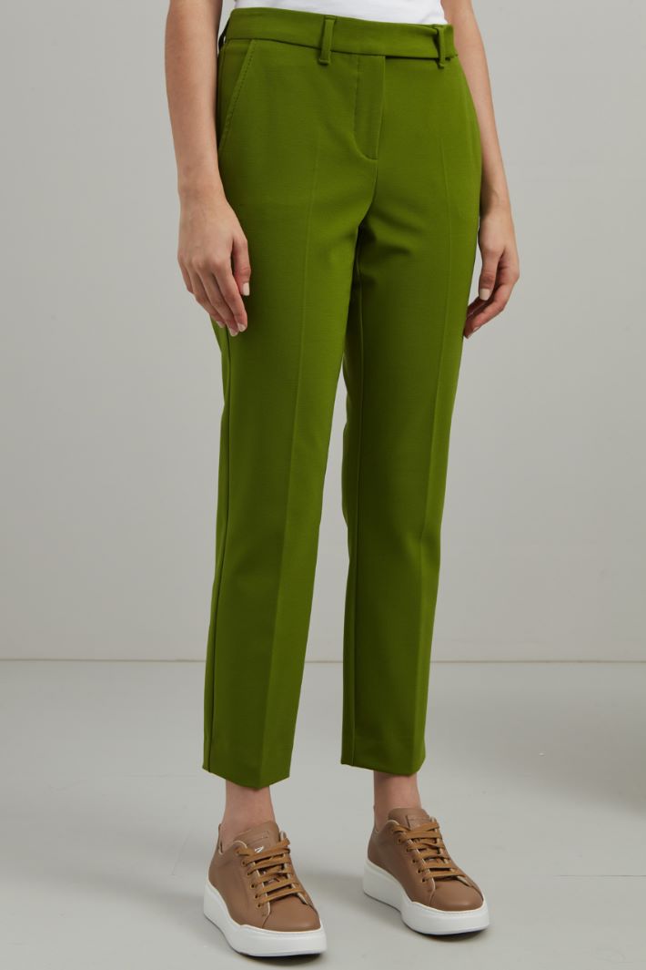 Pantaloni carrot in cady - VERDE PISTACCHIO - Fashion Market - 2