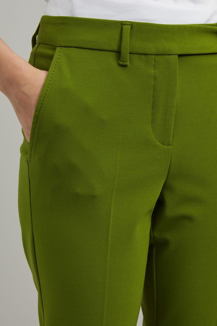Pantaloni carrot in cady - VERDE PISTACCHIO - Fashion Market - 3