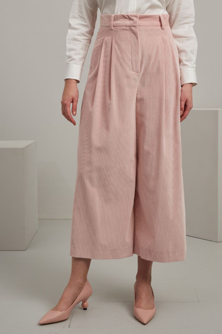 Pantaloni a vita alta - ROSA PASTELLO - Fashion Market - 2