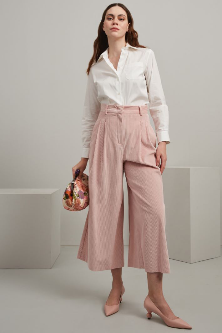 Pantaloni a vita alta - ROSA PASTELLO - Fashion Market